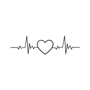 Heartbeat Line SVG Files | ECG EKG Cut Files | Healthcare Vector Files | Nurse Vector | Heartbeat Pulse Clip Art