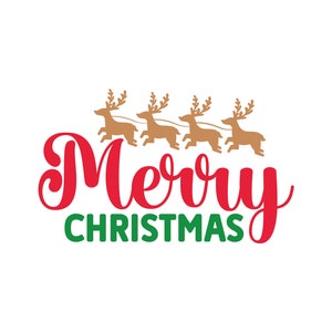 Merry Christmas SVG, Happy Holidays SVG, Winter SVG, Digital Download, Cut File, Sublimation, Clipart (individual svg/dxf/png/jpeg files)