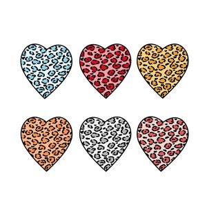 Rough Round the Edges Grungy Chic Leopard Heart Png Print File 