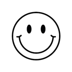 Smiley Gesicht Digitaler Download SVG PNG JPG dxf ai pdf Bild 1