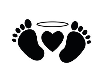 Baby Footprint, Baby Feet SVG Instant Download SVG, PNG, eps, dxf, jpg digital download