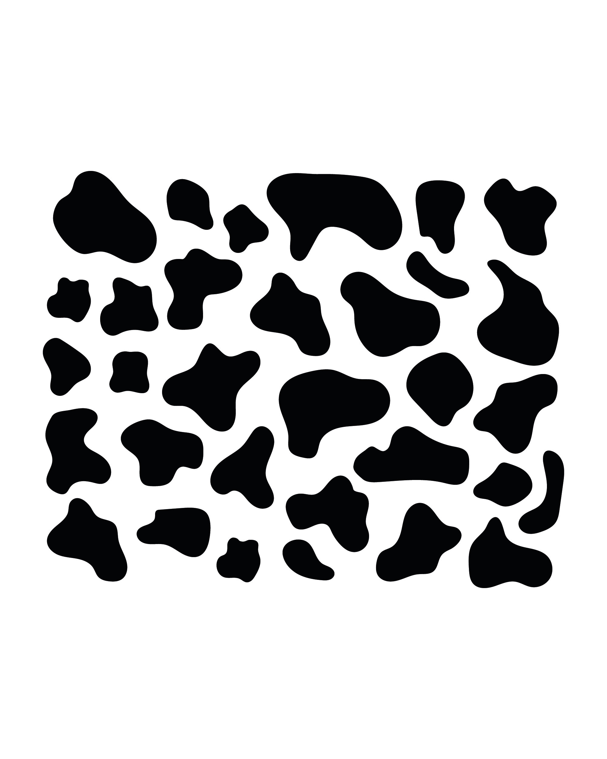 Cow Print Wall Stickers 142x Black Cow Spot Decals Animal Decor