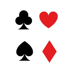 Play Card Suits SVG, PNG, EPS, dxf, jpg digital download