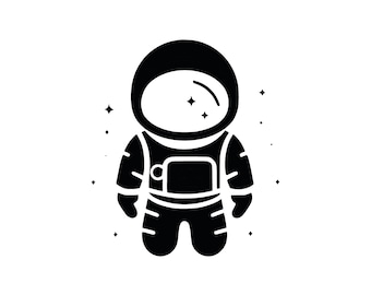 Cute Astronaut SVG, Star Space Design, Cricut Cut Files (Digital Download)