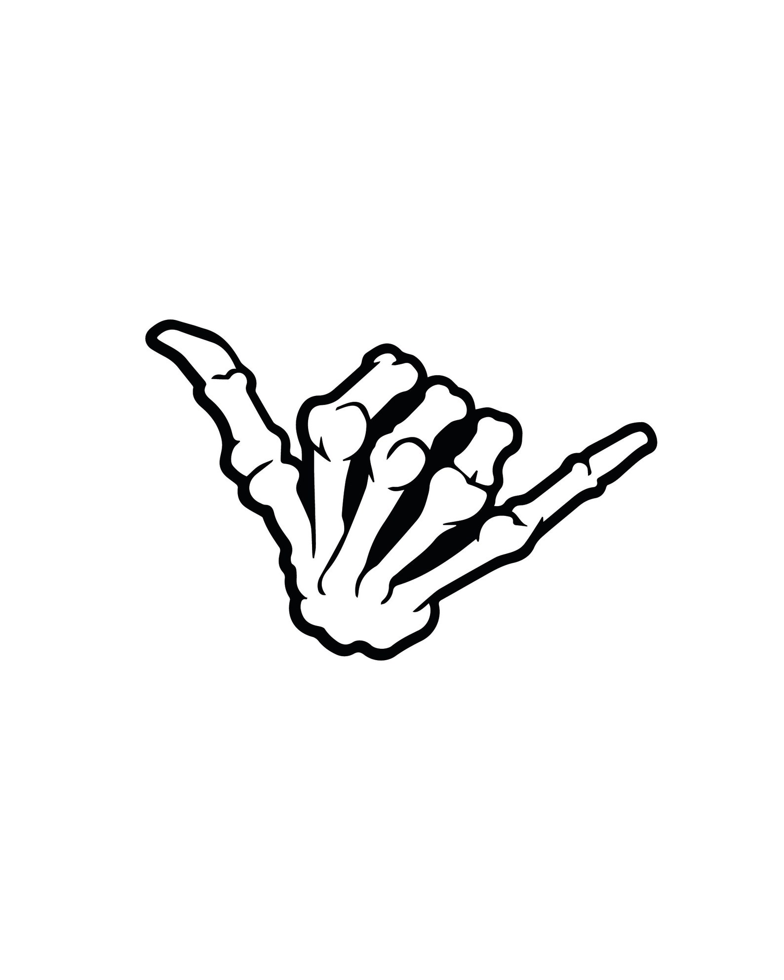 Skeleton Shaka Sign Skeleton Hand Instant Download SVG PNG - Etsy