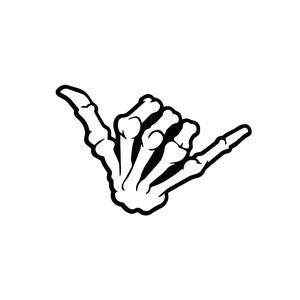 Skeleton Shaka Sign, Skeleton Hand Instant Download SVG, PNG, EPS, dxf, jpg digital download