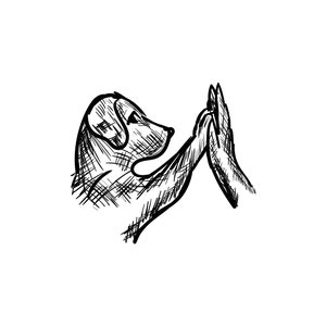 Pfote und Hand svg, Hundemama svg, Hundepfote Umriss svg, Freundschaft mit Tier svg, Welpenliebhaber svg, Haustiere svg, Pfotenabdruck svg, Hunde Linie Kunst