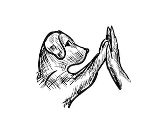 Dog Paw &amp; Hand - Etsy
