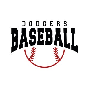 Dodgers Baseball Digital Download Files, Svg, Png, DXF, Eps Instant Download Files