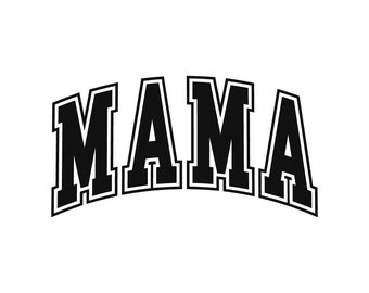 Pink Varsity Mama SVG, Mom Life Digital File