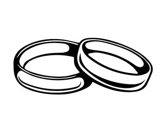 Wedding Rings SVG, Engagement Clip Art, Silhouette, Cricut