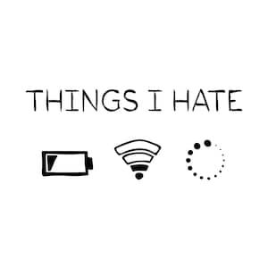 Things I Hate programmeur SVG, codering shirtontwerp (digitale download)