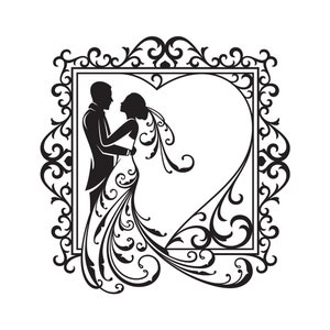 Wedding svg, Wedding Heart svg, Wedding Couple svg, Instant Download,SVG, PNG, EPS, dxf, jpg digital download