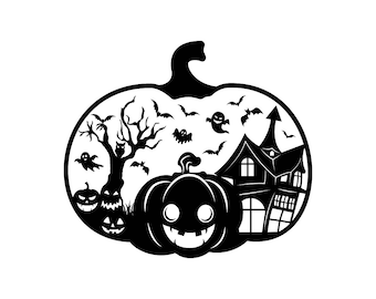 Jack O Lantern SVG Files | Halloween SVG Cut Files | Pumpkin Face ...
