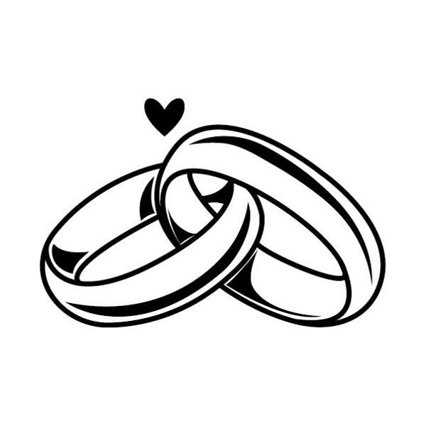 Marriage Rings Svg , Ring Svg, Wedding Svg, Clipart, Silhouette, Cricut, Engagement Ring SVG, Marriage Svg