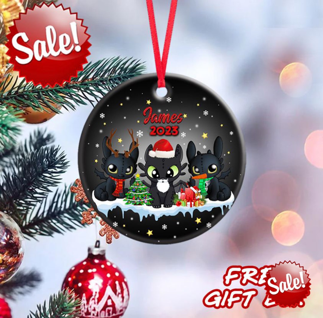 Toothless Dragon Christmas Ornament How to Train Your Dragon - Etsy