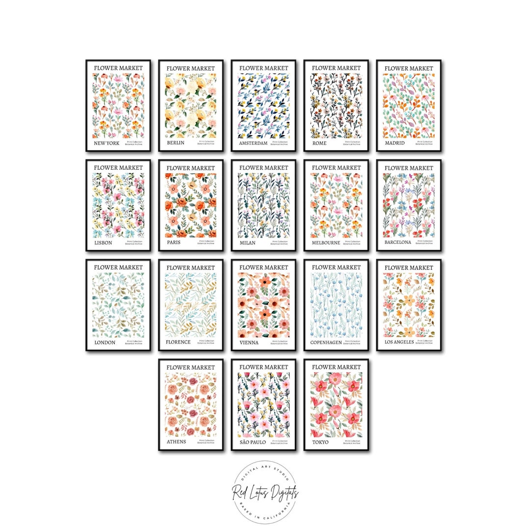 Flower Market Print, Matisse Art Print Set of 18, Henri Matisse Gallery ...