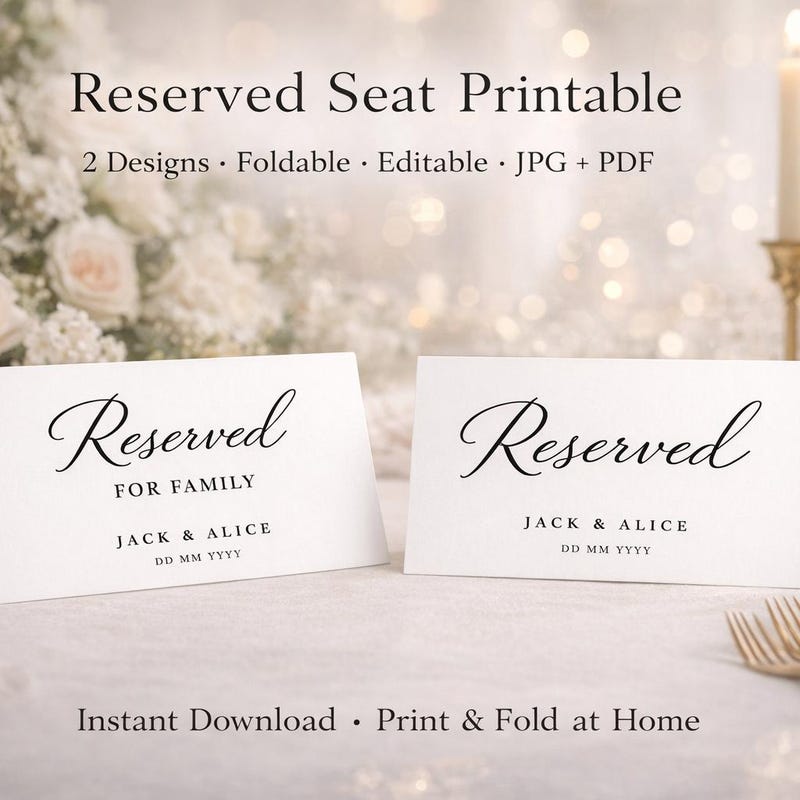 Reserved Seating Signs - Etsy