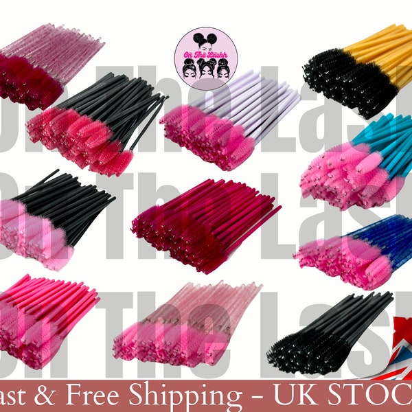 Disposable Eyelash Brushes Mascara Wands Eyebrow Spoolie Applicator Cosmetic Kit Colourful Cute Colours