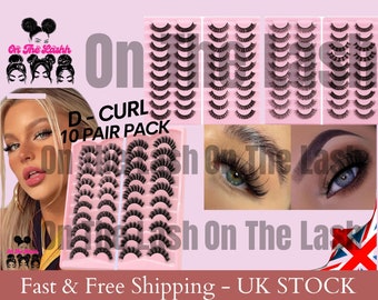 10 Pairs Handmade Russian Strip Lashes DD Curl False On The Lash Eyelashes Natural Lashes Strips Curl Pack 5 Styles Wispy Volume Extensions