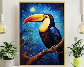 Starry Night Toucan Jigsaw Puzzle 300/500/1000 Piece