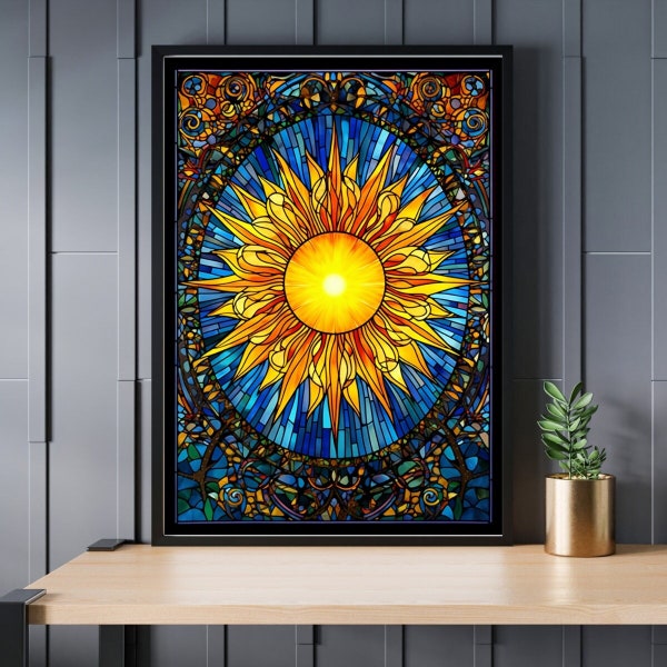 Stained Glass Sun Jigsaw Puzzle 300/500/1000 Piece