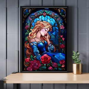 Stained Glass Window of the Film Fairies Sleeping Beauty from Walt