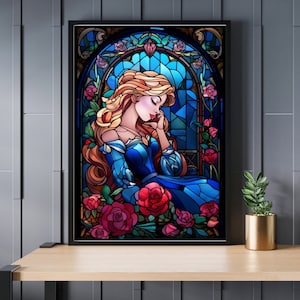 Stained Glass Sleeping Beauty Jigsaw Puzzle 300/500/1000 Piece