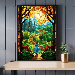 Stained Glass The Wizard of Oz Jigsaw Puzzle 300/500/1000 Piece