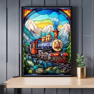 Stained Glass Train Jigsaw Puzzle 300/500/1000 Piece