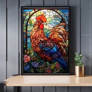 Rompecabezas de pollo con vitrales de 300/500/1000 piezas