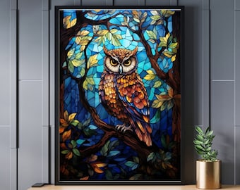 Stained Glass Owl Jigsaw Puzzle 300/500/1000 Piece