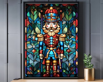 Stained Glass Nutcracker Jigsaw Puzzle 300/500/1000 Piece