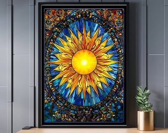 Stained Glass Sun Jigsaw Puzzle 300/500/1000 Piece