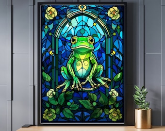 Stained Glass Frog Jigsaw Puzzle 300/500/1000 Piece