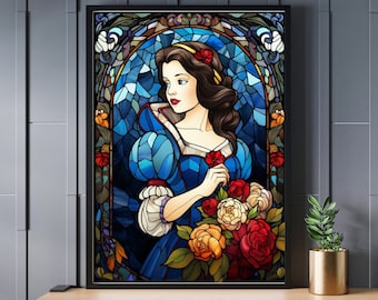 Stained Glass Princess Snow White Jigsaw Puzzle 300/500/1000 Piece