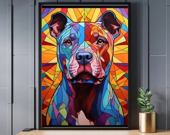 Gebrandschilderd glas Pit Bull-puzzel 300/500/1000 stukjes