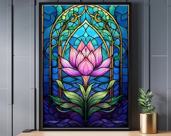 Puzzle Lotus en vitrail 300/500/1000 pièces