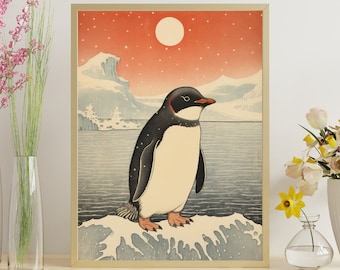 Puzzle japonais Ukiyo-e Penguin 300/500/1000 pièces