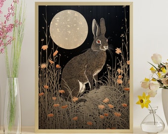 Puzzle Ukiyo-e Hare, imprimé japonais, 300/500/1000 pièces