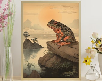 Ukiyo-e Frog Japanese Print Jigsaw Puzzle 300/500/1000 Piece