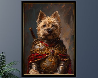 Cairn Terrier Knight Jigsaw Puzzle: Pet Portrait Gift