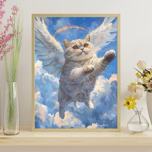 Angel Scottish Fold Cat Jigsaw Puzzle 300/500/1000 Piece - Pet Memorial to your Beloved Scottish Fold Cat