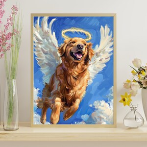 Angel Golden Retriever Jigsaw Puzzle 300/500/1000 Piece - Pet Memorial to your Beloved Golden Retriever