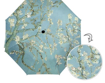 Van Gogh Almond Blossoms Folding Umbrella - Auto Open & Both Sides Printed