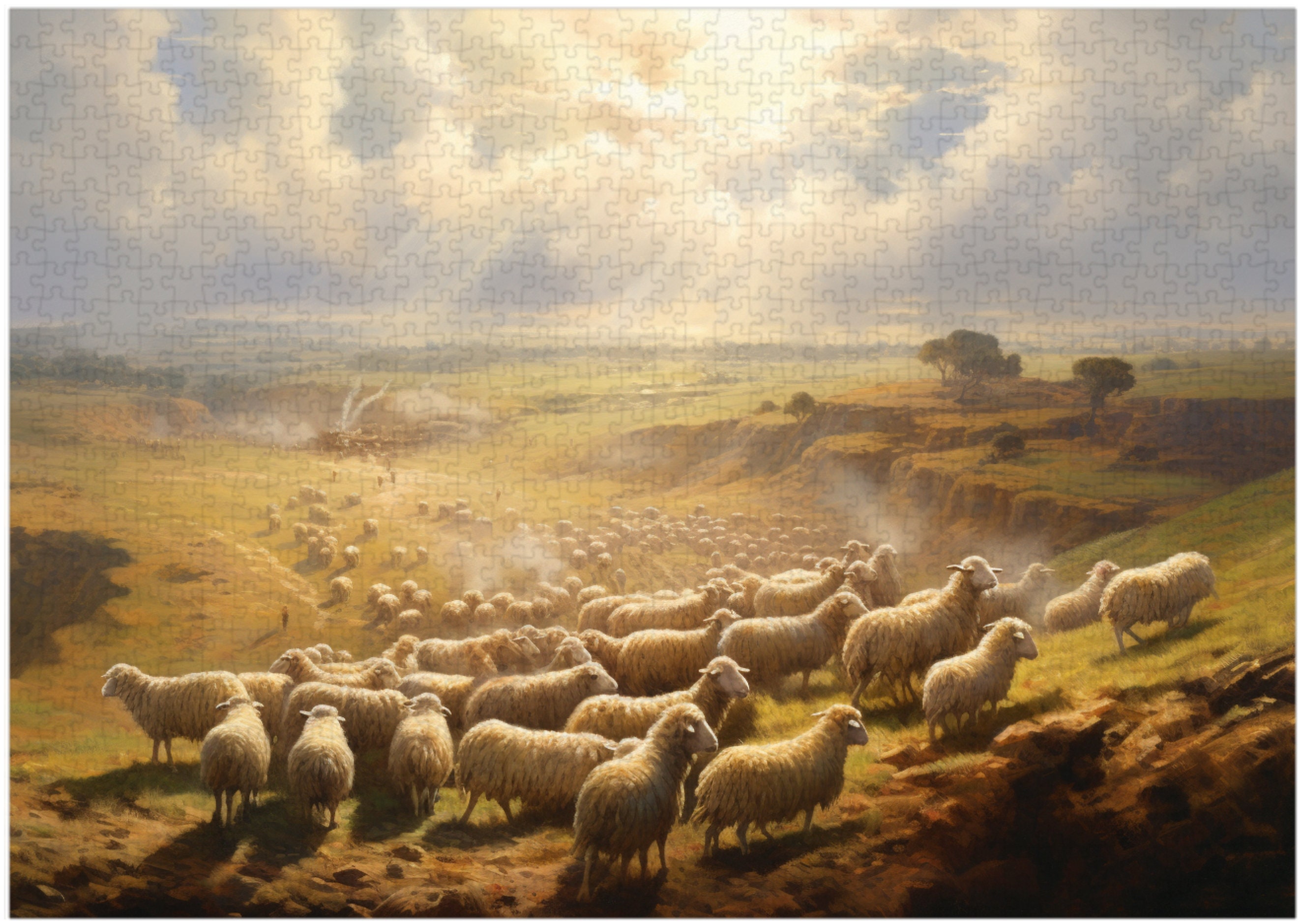 A Herd of Sheep Jigsaw Puzzle 300/500/1000 Piece - Etsy