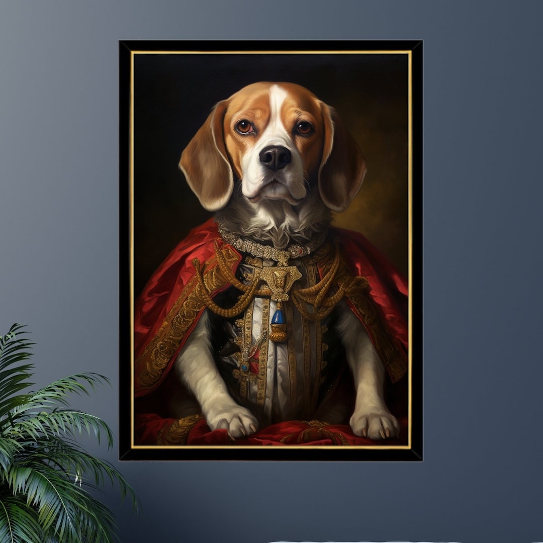 Beagle Royal Portrait Jigsaw Puzzle: Pet Costume Gift - Etsy