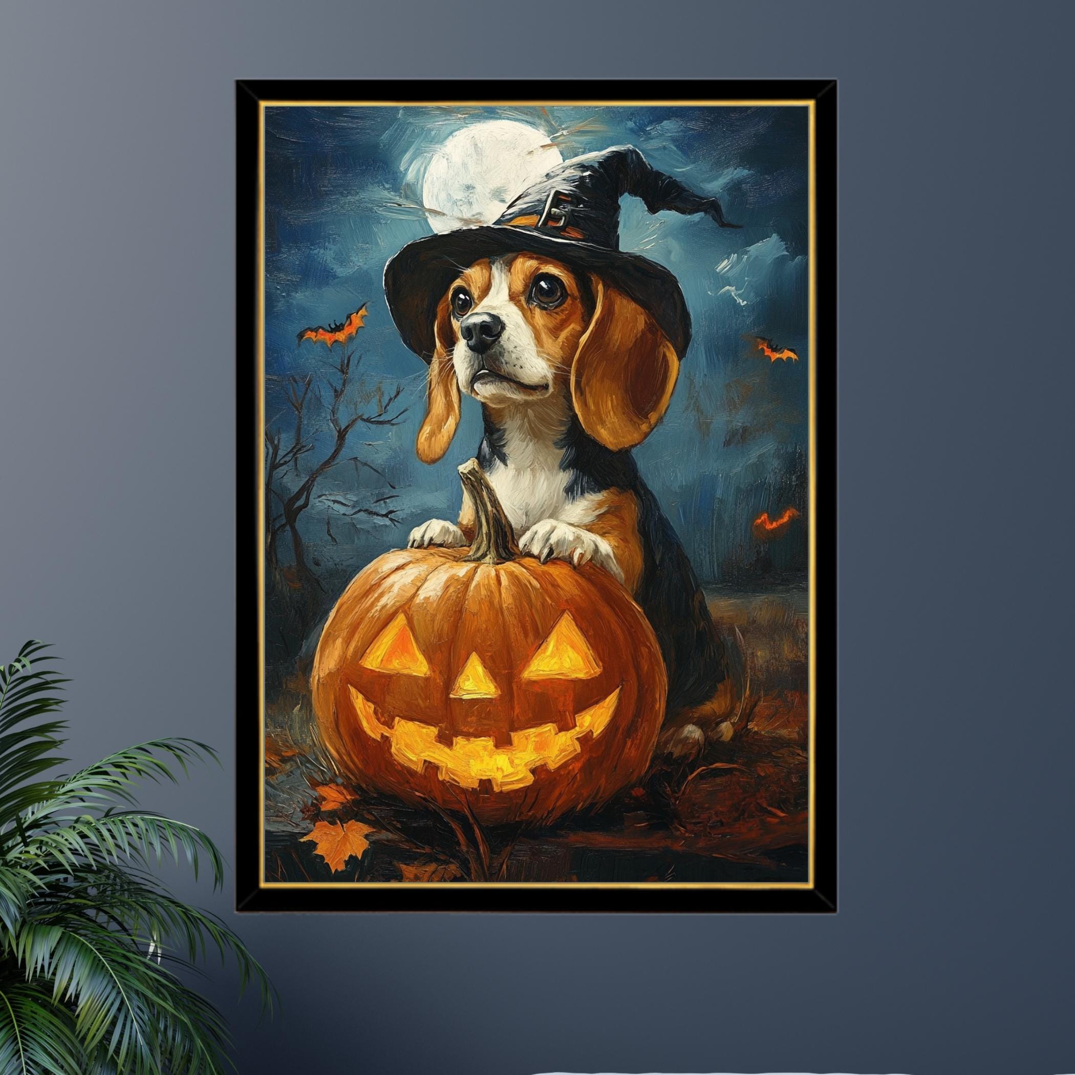 Halloween Beagle Jigsaw Puzzle: Pet Pumpkin Costume Portrait - Etsy