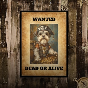 Puzzle pirata con Schnauzer nano: divertente regalo per gli amanti dei cani
