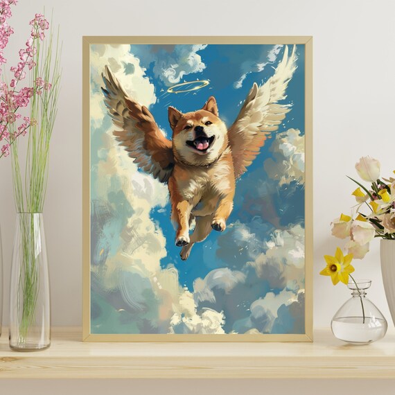 Angel Shiba Inu Jigsaw Puzzle: Pet Memorial (300/500/1000 Piece